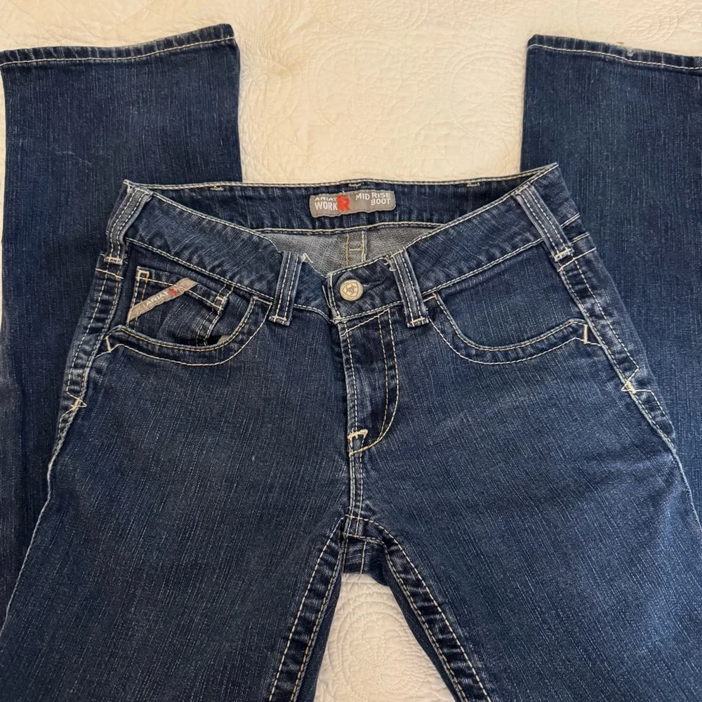 Ariat Dark Blue Straight Leg Jeans - Picture 6 of 13